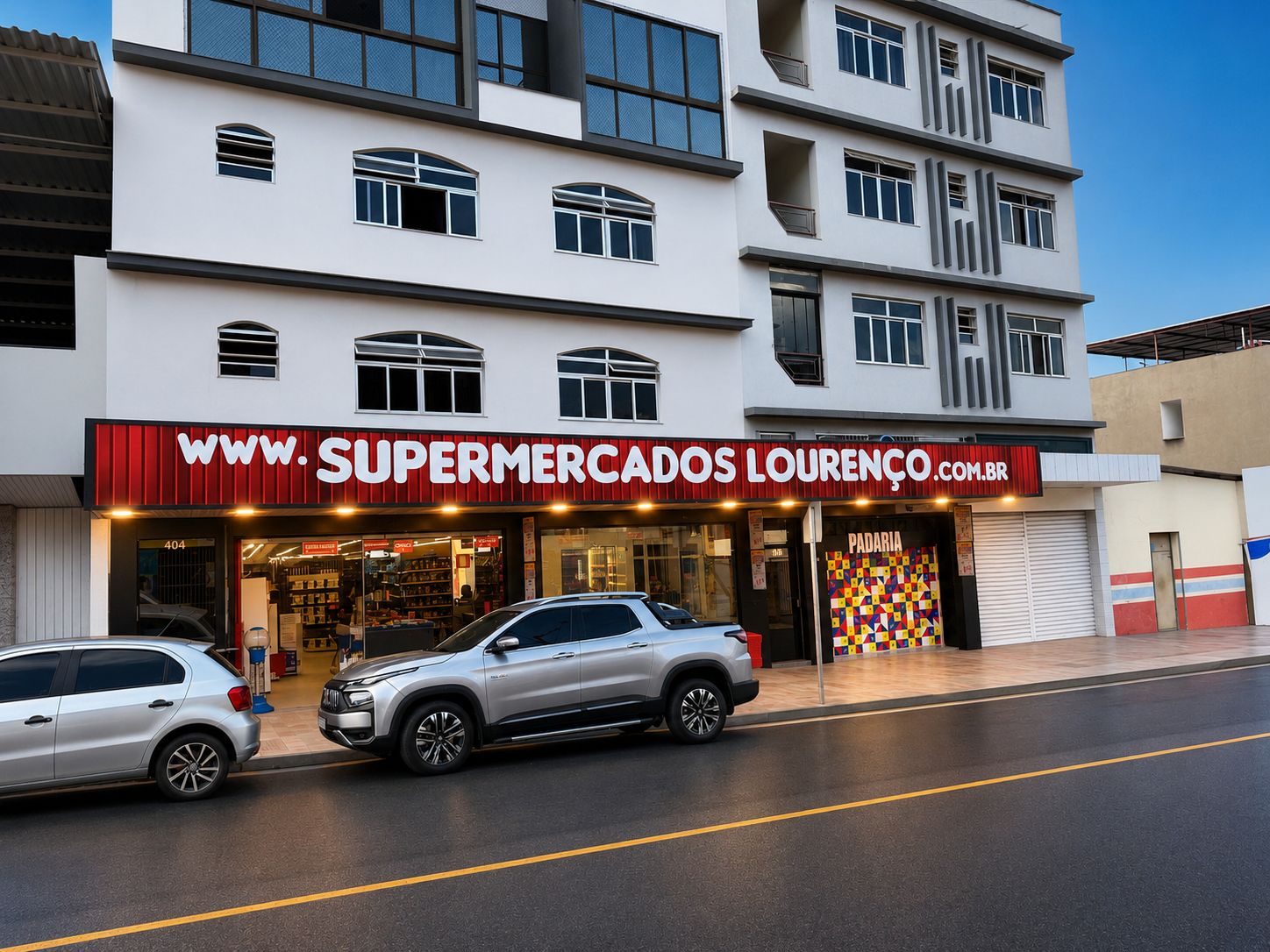 Fachada do Supermercado Lourenço - Loja Safira